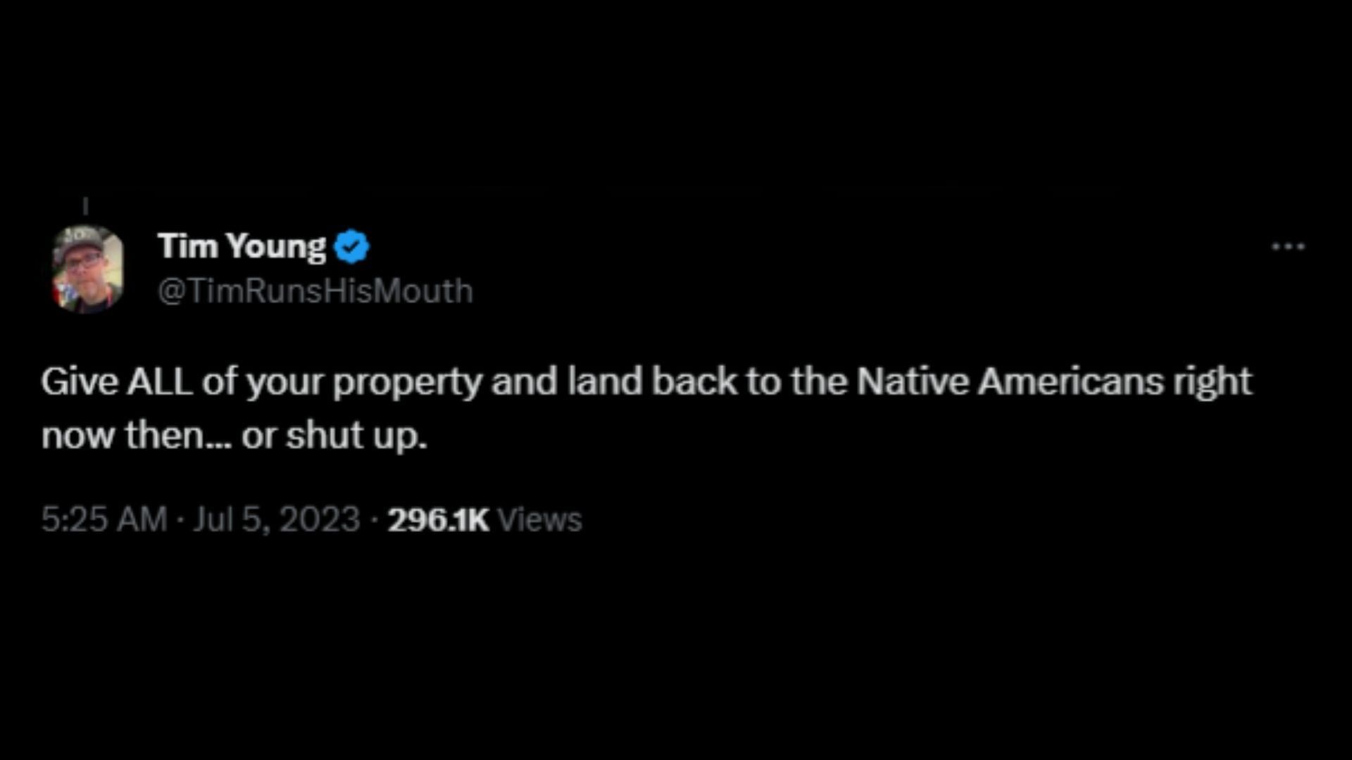 Screenshot of a Twitter user remarking on the ice cream company's controversial Fourth of July post. (Photo via @benandjerrys/Twitter)